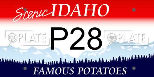 P28 Idaho License Plate
