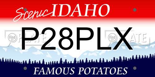 P28PLX Idaho License Plate