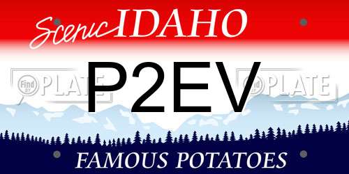 P2EV Idaho License Plate