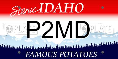P2MD Idaho License Plate