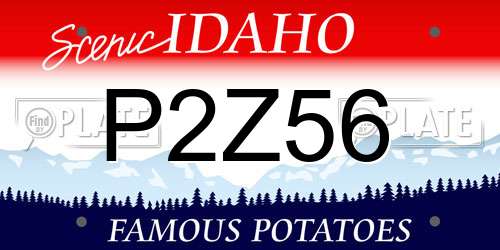 P2Z56 Idaho License Plate