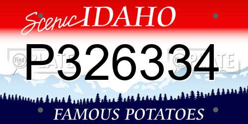 P326334 Idaho License Plate