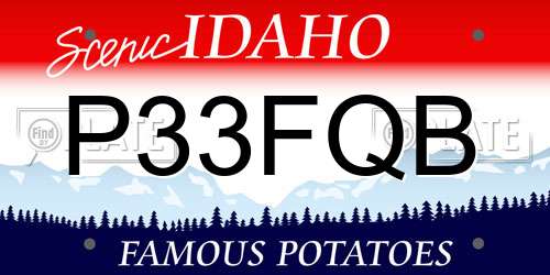 P33FQB Idaho License Plate