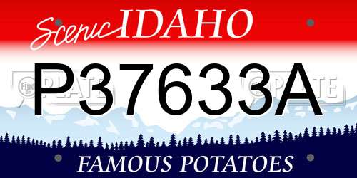 P37633A Idaho License Plate