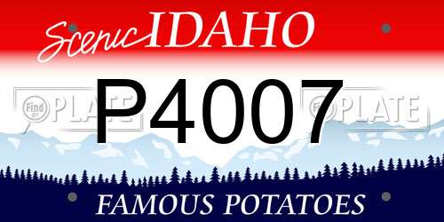 P4007 Idaho License Plate