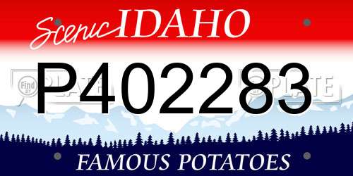 P402283 Idaho License Plate