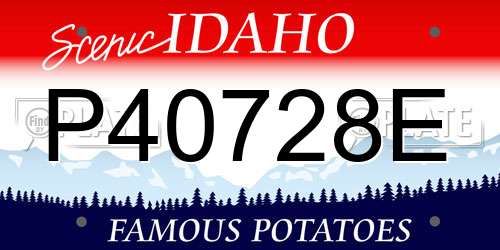 P40728E Idaho License Plate