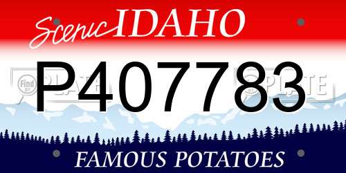 P407783 Idaho License Plate