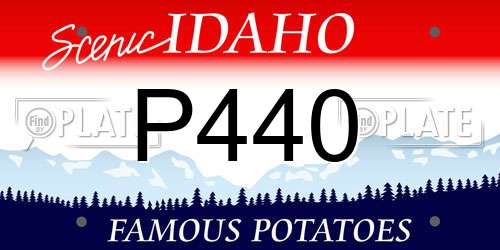 P440 Idaho License Plate
