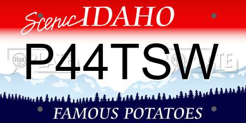 P44TSW Idaho License Plate