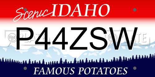 P44ZSW Idaho License Plate