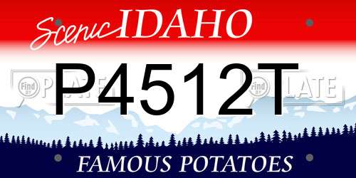 P4512T Idaho License Plate