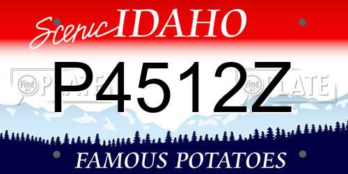 P4512Z Idaho License Plate