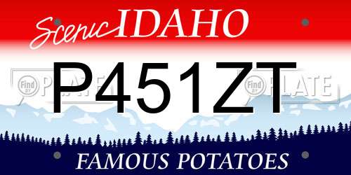 P451ZT Idaho License Plate