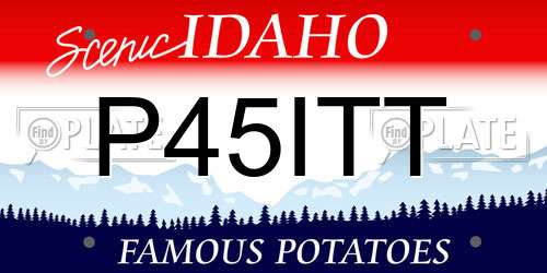 P45ITT Idaho License Plate