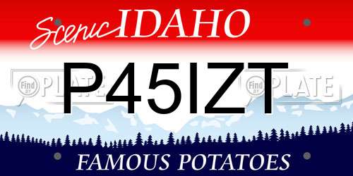 P45IZT Idaho License Plate