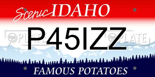 P45IZZ Idaho License Plate