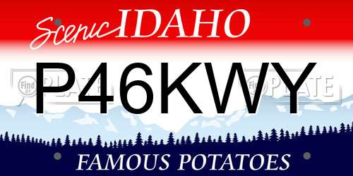 P46KWY Idaho License Plate