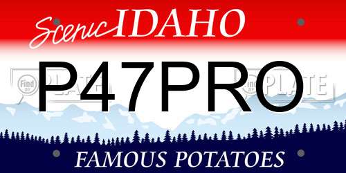 P47PRO Idaho License Plate