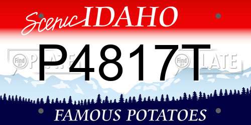 P4817T Idaho License Plate