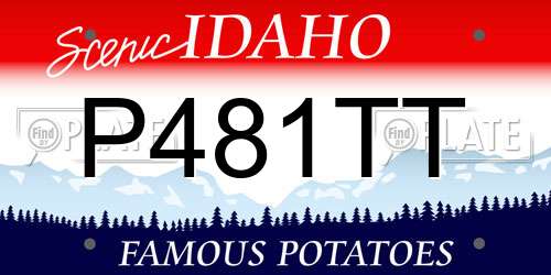P481TT Idaho License Plate