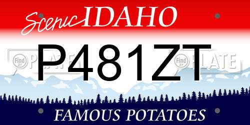 P481ZT Idaho License Plate