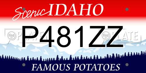 P481ZZ Idaho License Plate