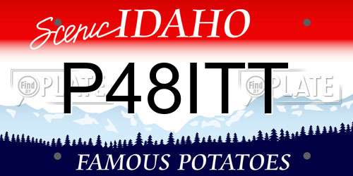 P48ITT Idaho License Plate