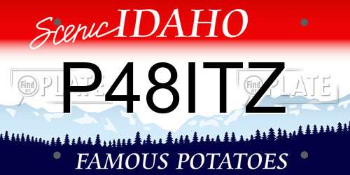 P48ITZ Idaho License Plate
