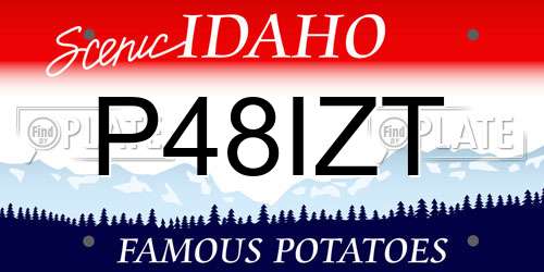 P48IZT Idaho License Plate