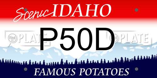 P50D Idaho License Plate