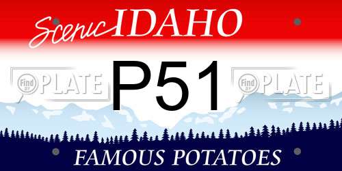 P51 Idaho License Plate