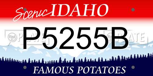P5255B Idaho License Plate