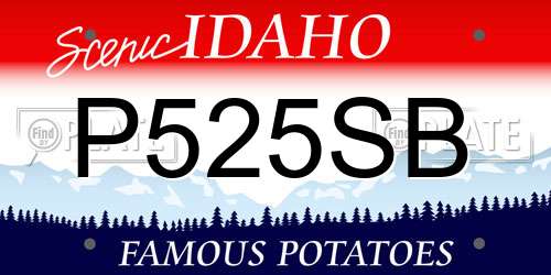 P525SB Idaho License Plate
