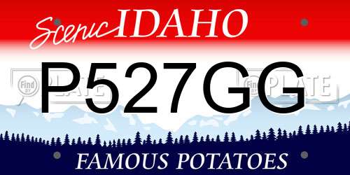 P527GG Idaho License Plate