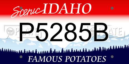 P5285B Idaho License Plate