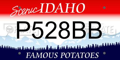 P528BB Idaho License Plate