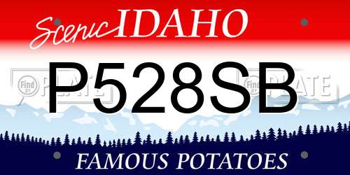 P528SB Idaho License Plate