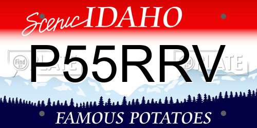P55RRV Idaho License Plate