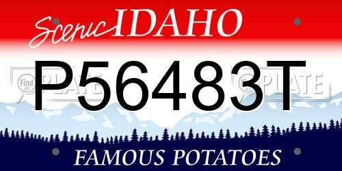 P56483T Idaho License Plate