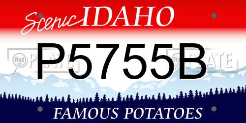 P5755B Idaho License Plate