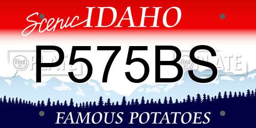 P575BS Idaho License Plate
