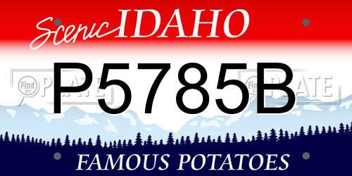P5785B Idaho License Plate