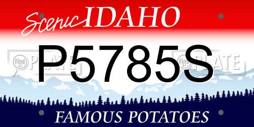 P5785S Idaho License Plate