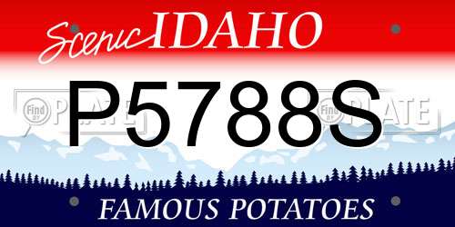 P5788S Idaho License Plate