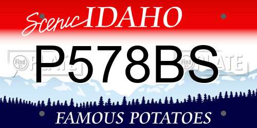 P578BS Idaho License Plate