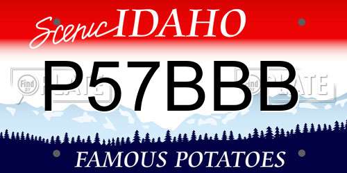 P57BBB Idaho License Plate