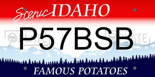 P57BSB Idaho License Plate