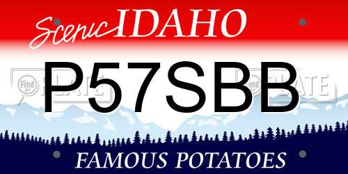 P57SBB Idaho License Plate