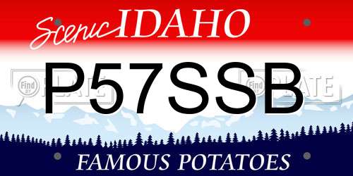 P57SSB Idaho License Plate